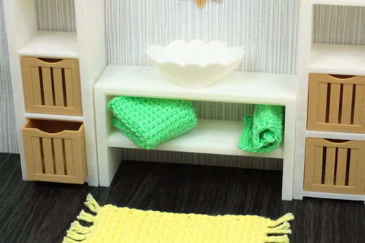 Dollhouse Miniature Bathroom Furniture Set - 1:12 Scale