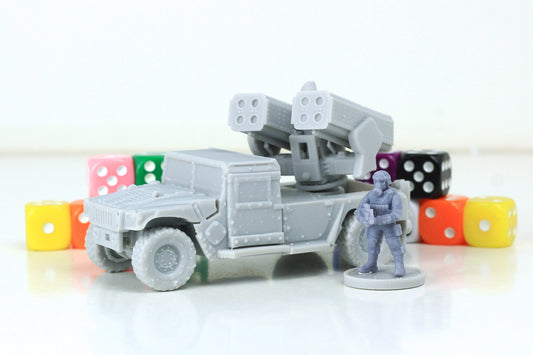 Armed Humvee (Hummer) - Miniature Gaming Tabletop RPG - 28mm Vehicle