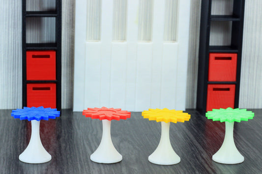 Colorful Sunflower Side Table - 1:12 Dollhouse Miniature Furniture