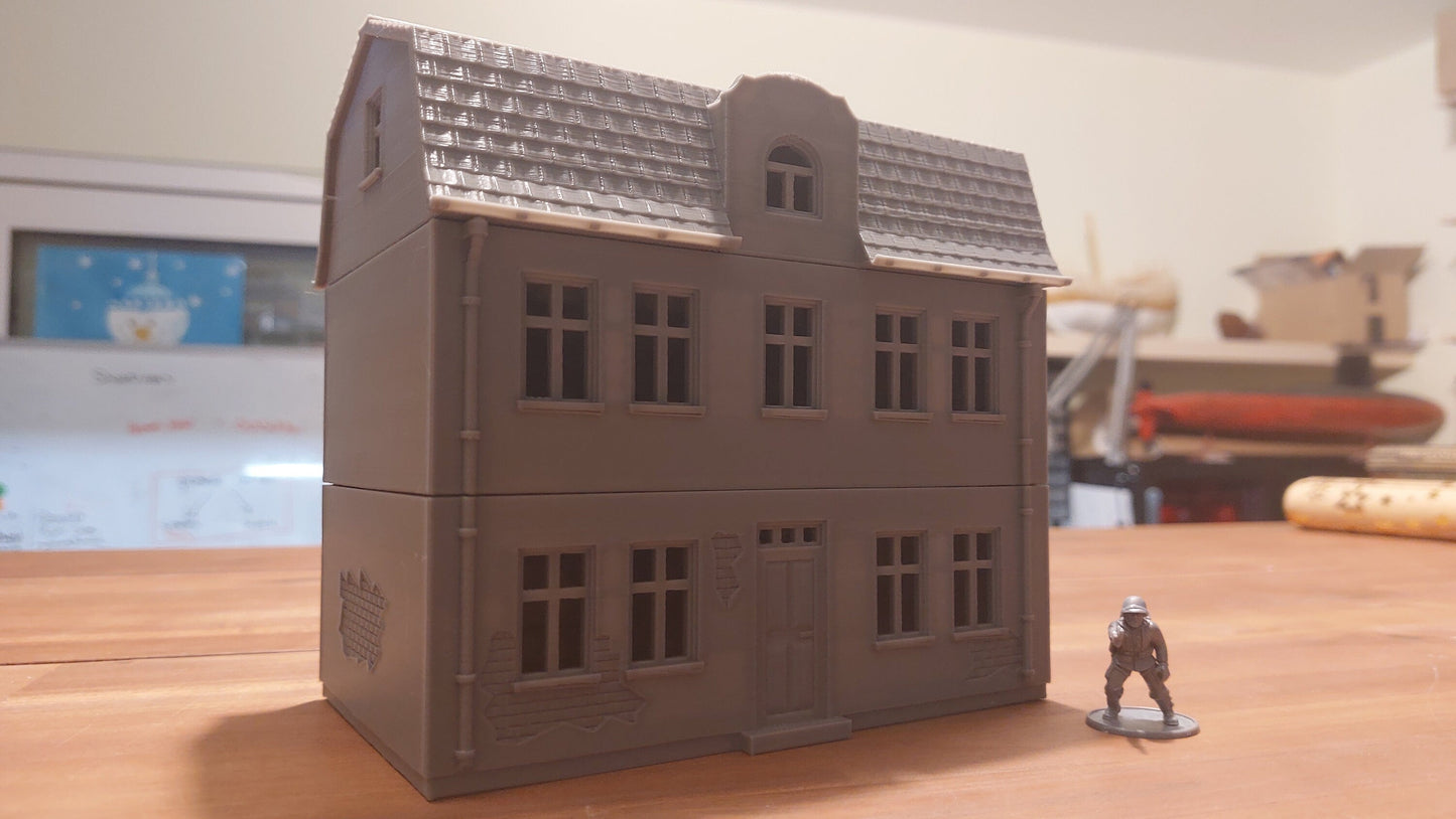 Polish Village House DS-T2 - Tabletop Wargaming WW2 Terrain | Miniature 3D Printed Model | Flames of War - Zona Alfa