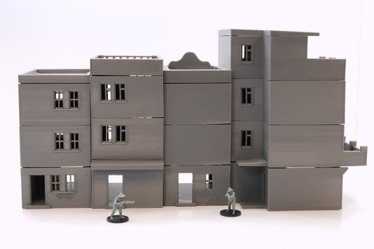 Vietnam Urban Street Row Set - 3D Printed Tabletop Wargaming Terrain - Ideal for Games like Oscar Mike - Vietnam Alpha