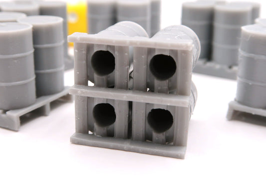 Barrels on Pallet - 28mm 3D Print Miniature Scatter Terrain for Tabletop Wargaming