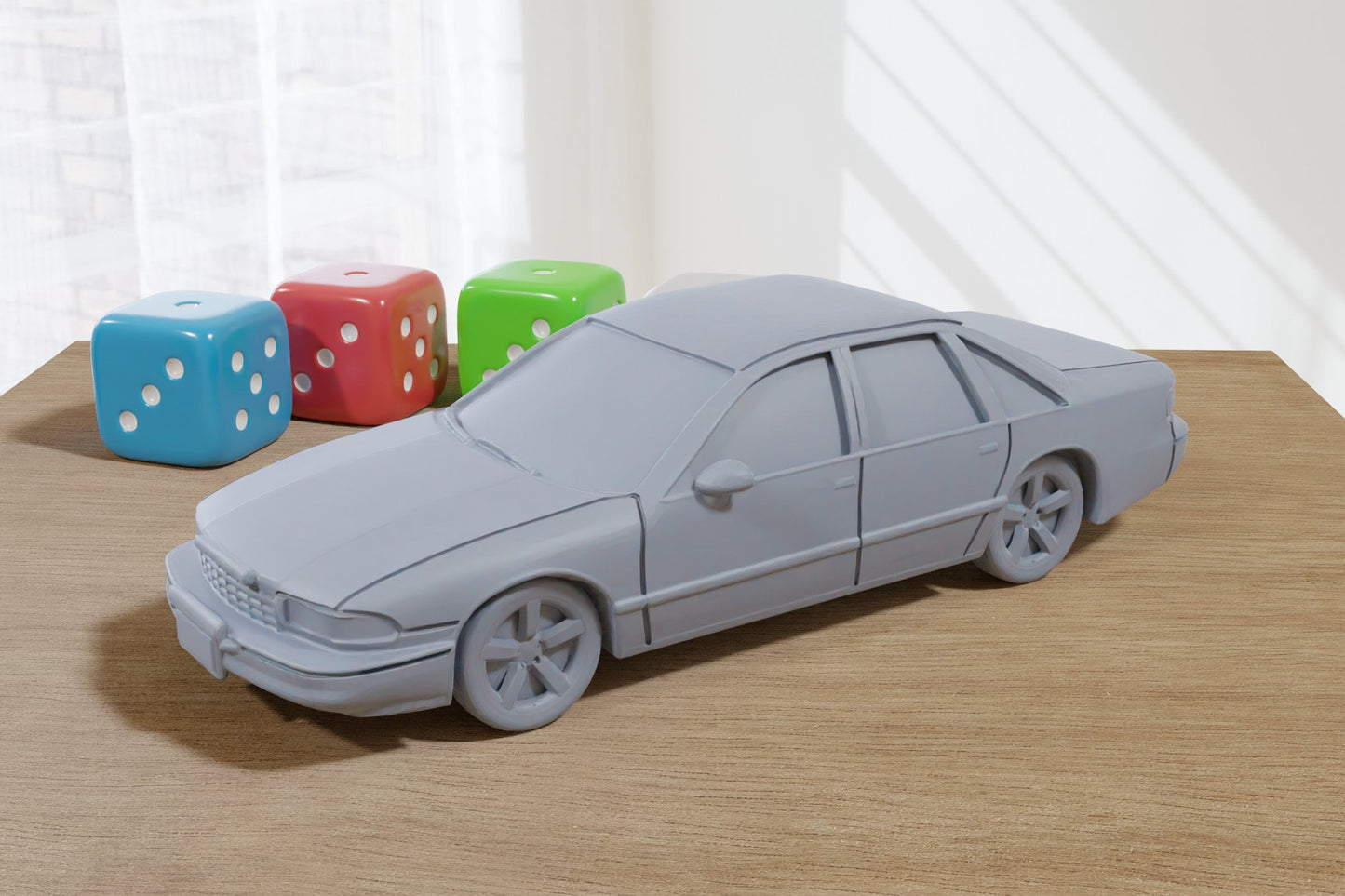 Chevi American Car - 3D Printed Vehicle for Miniature Tabletop Wargames TTRPG