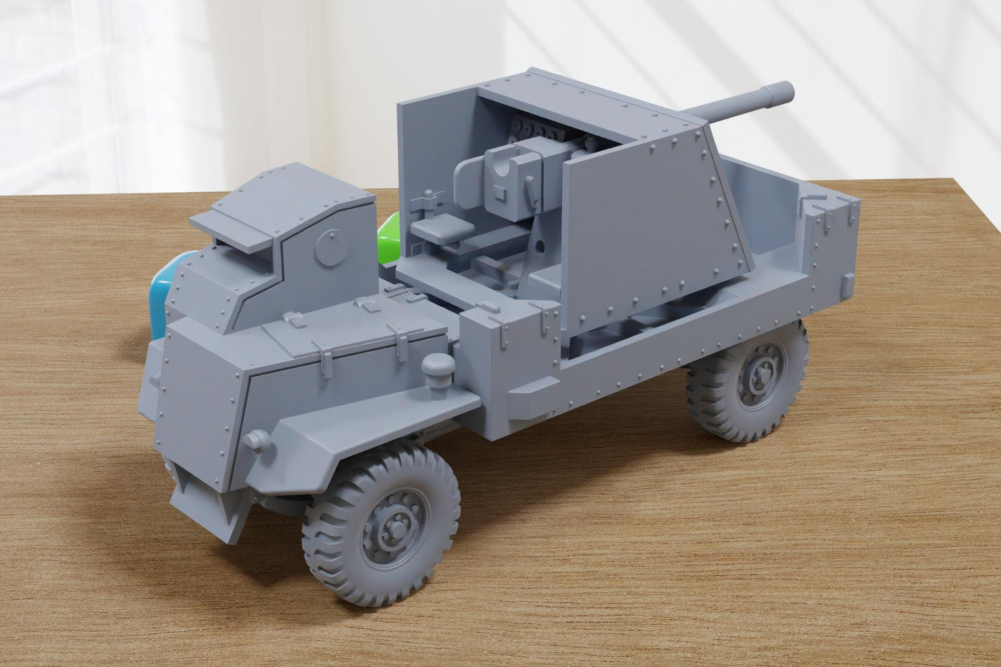 AEC Mk I Gun Carrier Deacon - 3D Printed Miniature Wargaming Combat Vehicle - 28mm / 20mm / 15mm Scale