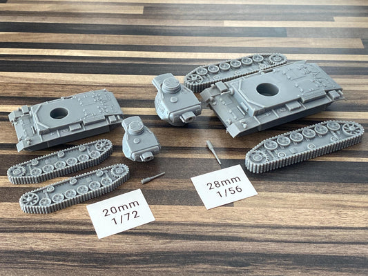PZ.KPFW III Ausf-J - WW2 German Tank - 3D Resin Printed 28mm / 20mm / 15mm Miniature Tabletop Wargaming Combat Vehicle