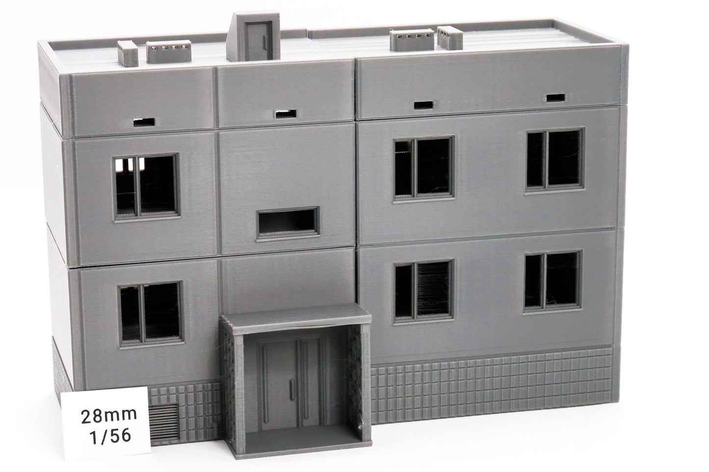 Soviet Apartments Block Type 2 - Zona Alfa / Cold War in the East - 3D Printed Miniature Wargaming Terrain 28mm / 20mm / 15mm Scale