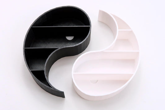 1:6 Scale Yin Yang Shelf – 3D Printed Dollhouse Furniture for Barbie & Play Dolls
