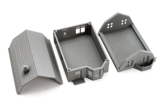 Oosterbeek WWII Double Storey House - 3D Printed Miniature Wargaming Terrain 28mm / 20mm / 15mm Scale