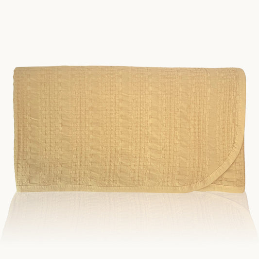 Rúmteppi úr bómullarpiqué með vöfflumynstri