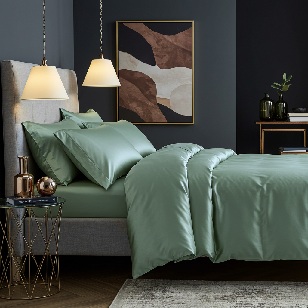 Heillandi bómullar-satín rúmföt