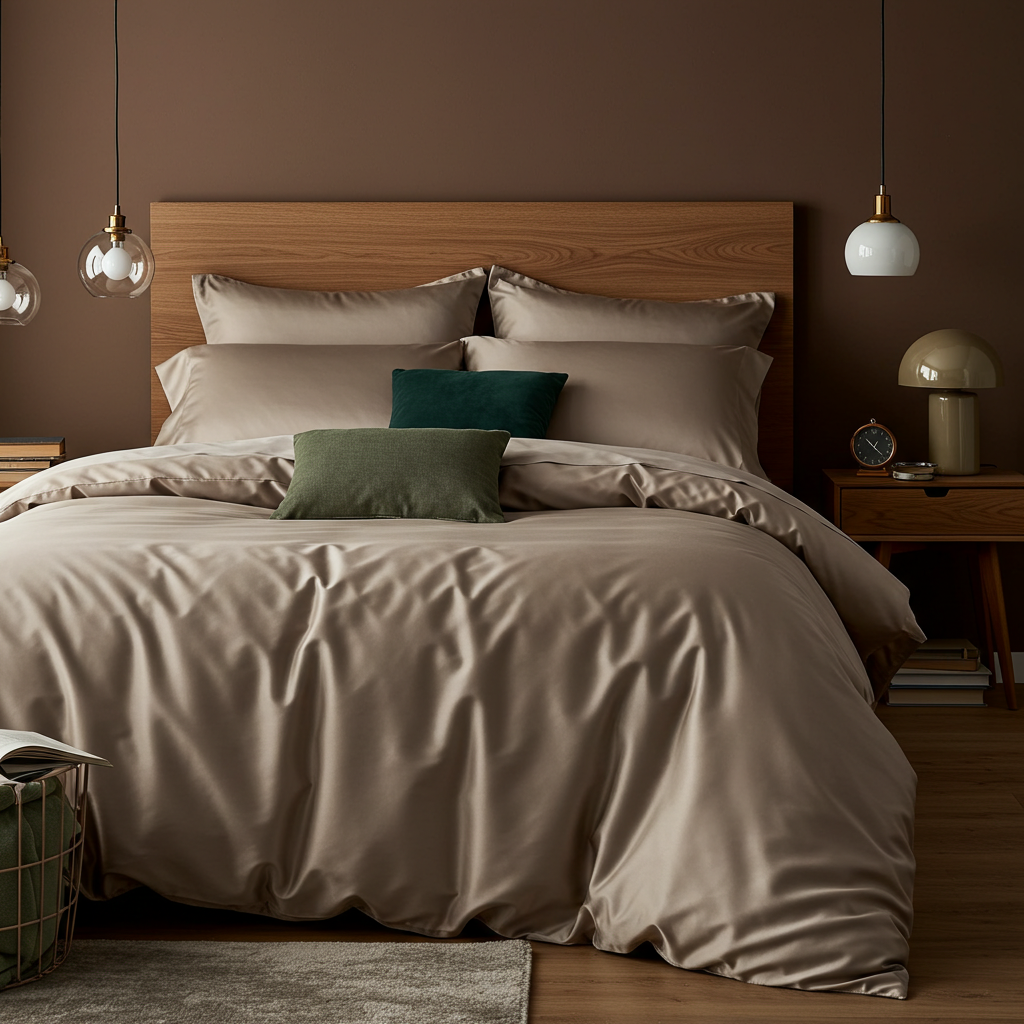 Lúxus sængurver úr bómullarsatíni