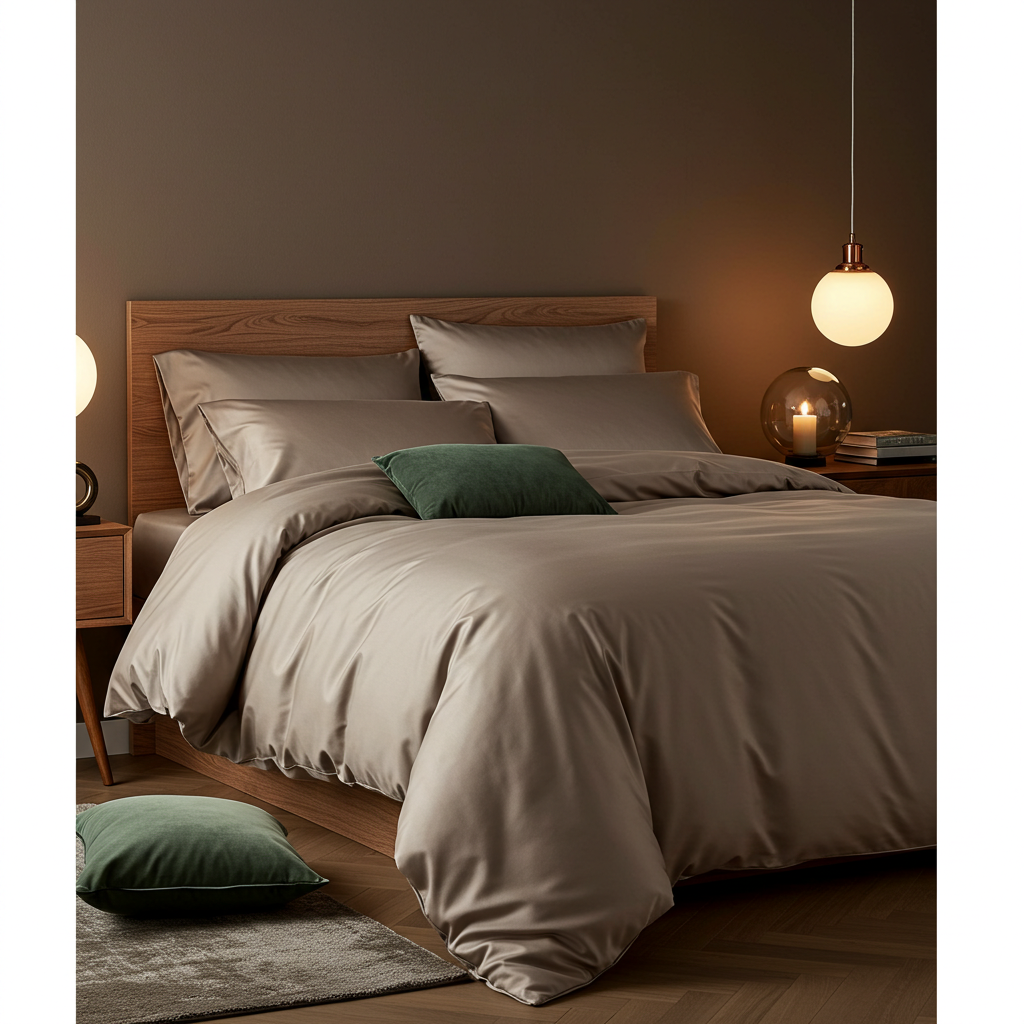 Lúxus sængurver úr bómullarsatíni