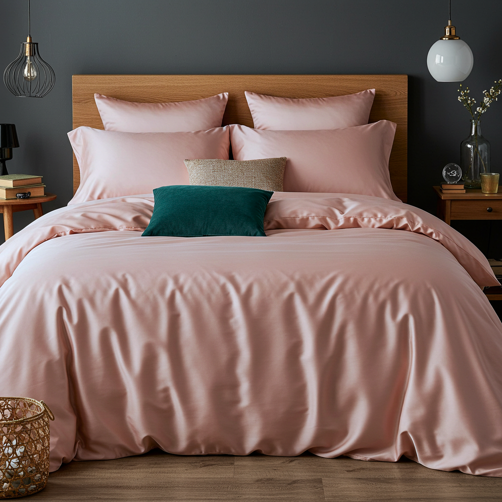 Lúxus rúmföt úr bómullarsatíni