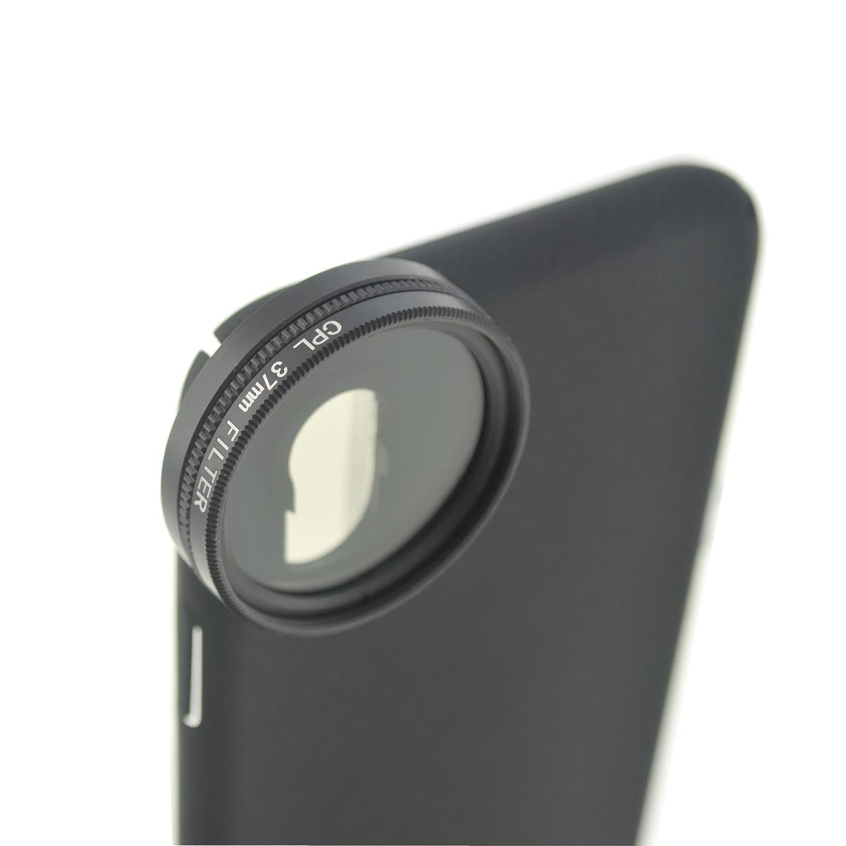 SYSTEM-S CPL Filter 37 mm Circular Polarizer Linse in Schwarz mit Hülle für iPhone XS Max