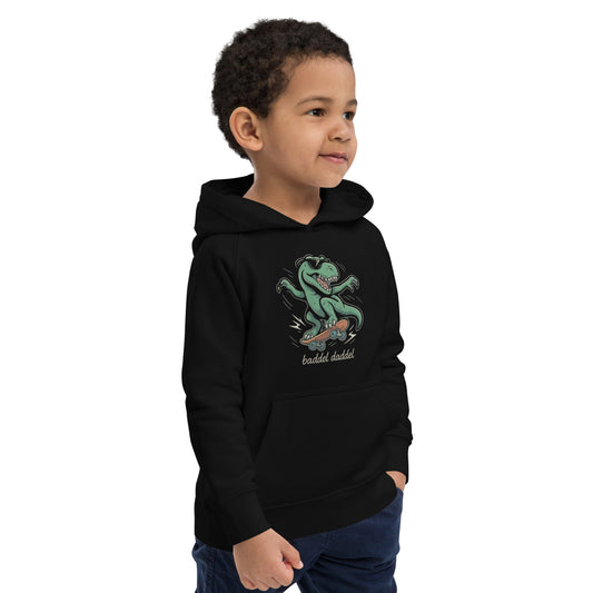 Hoodie Dino Skater – Urzeit-Power trifft Streetstyle im Baddeldaddel Design!