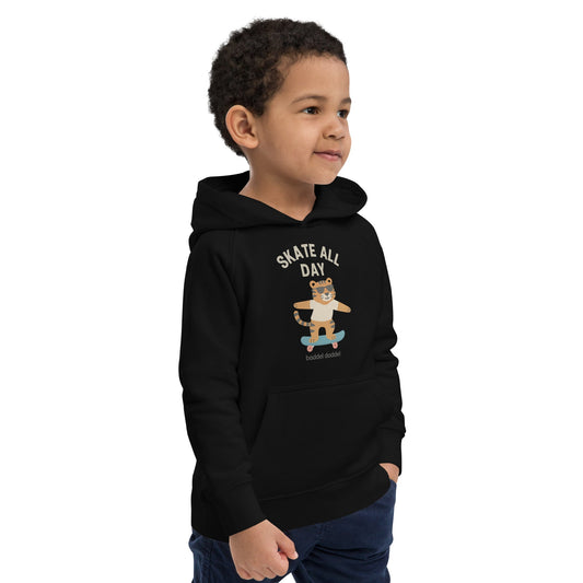 Hoodie Tiger on Wheels – Wild, bequem & nachhaltig im Baddeldaddel Skate Design!