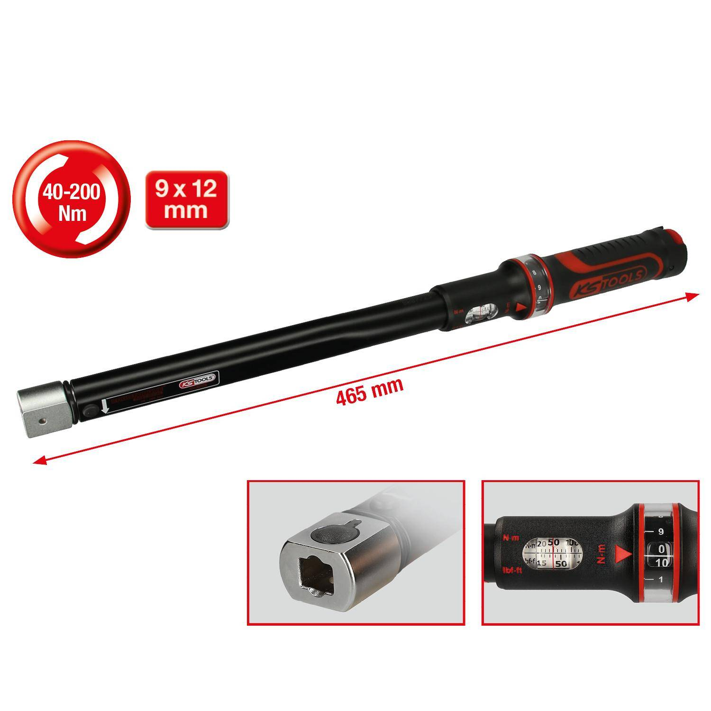 KS Tools 516.1532 516.1532 1/2" Ergotorque skrallulykill