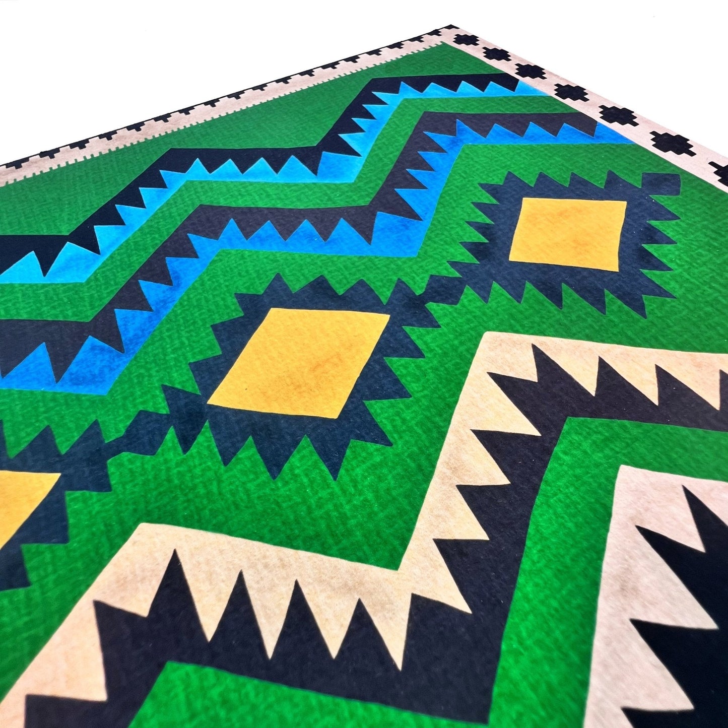 Listaprentun Kelim Classic grænn