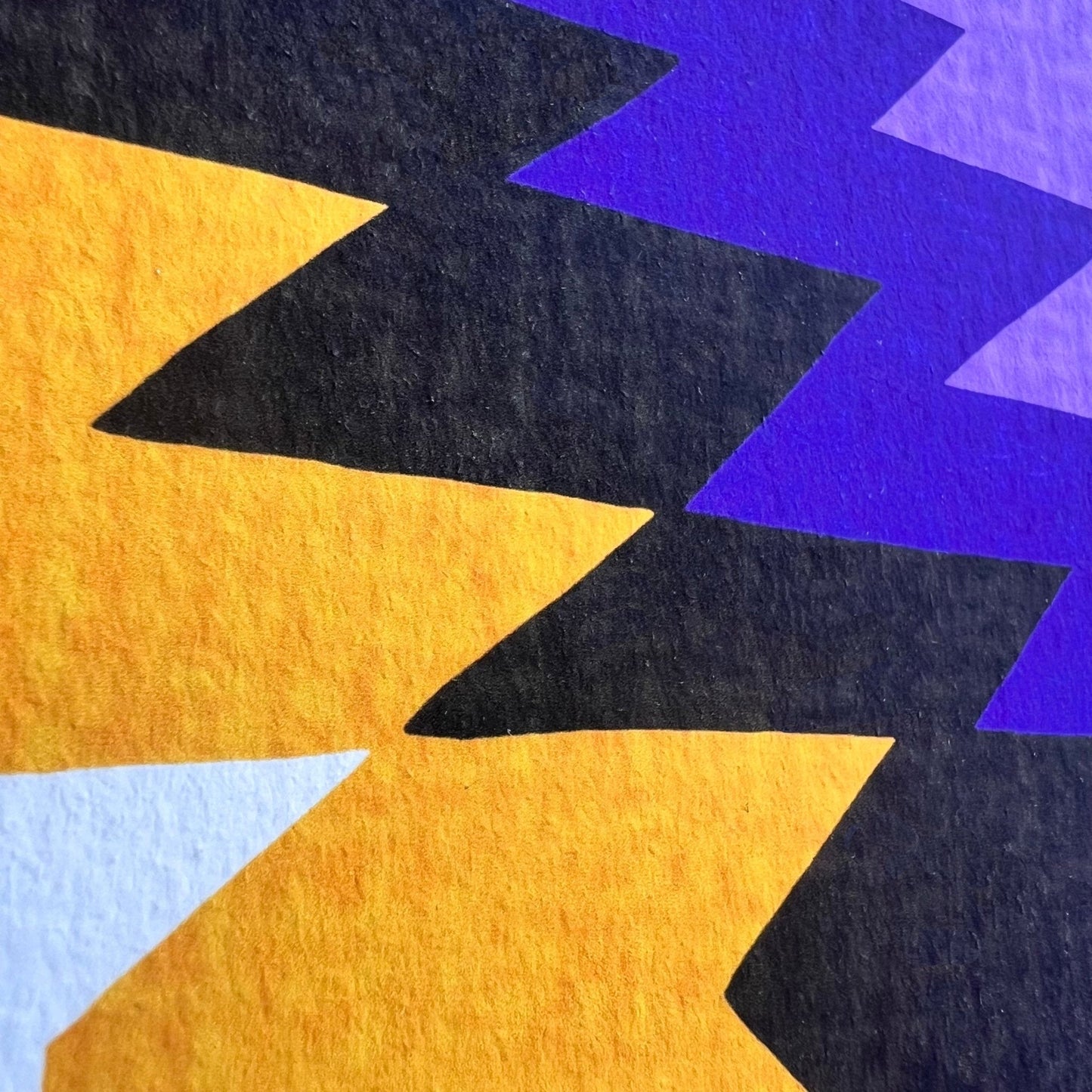 Listaprentun Kilim Yamka fjólublá