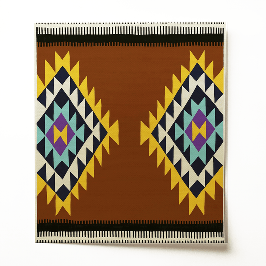 Listaprentun páfugl kastaníubrún