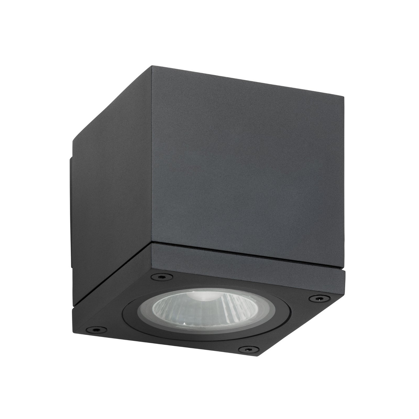 LCD útiveggljós á lager, vegglampi, útiljós, GU10, svart, ál, gler, IP65