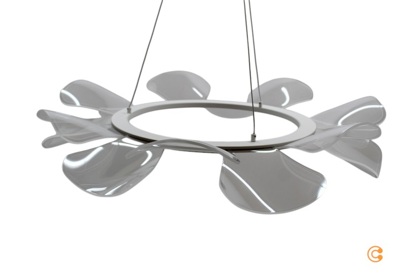 Fabas Luce LED hengilampi Sylvie, b-lager, hengilampi, loftlampi, kringlótt ljós, ø 72 cm