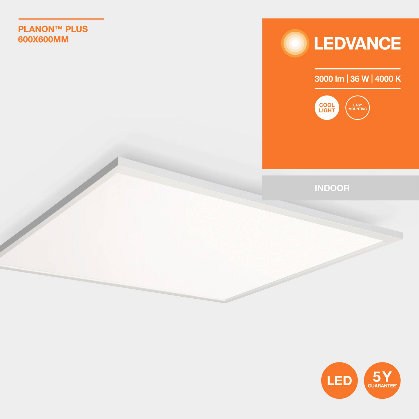 Ledvance 4058075601314 LED spjaldsljós með 36 W lofti, á lager