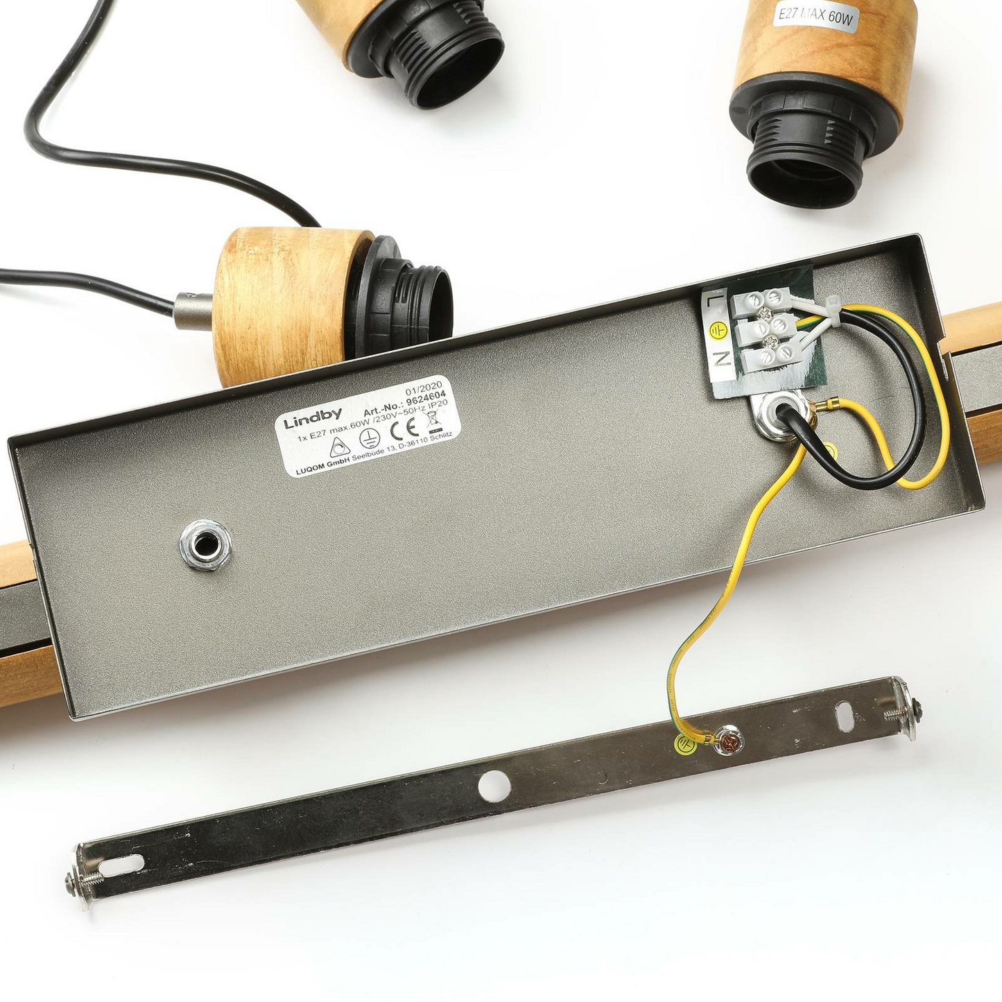 B-grade Lindby Holgar pendant light, living room light, ceiling lamp, E27