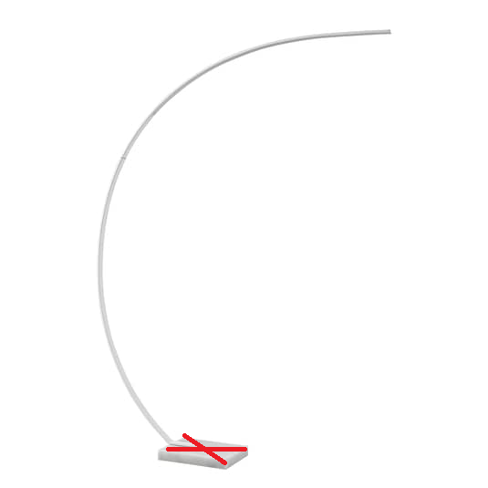 B-grade Lindby Kendra LED arc floor lamp, white, standing lamp. See text/photo.