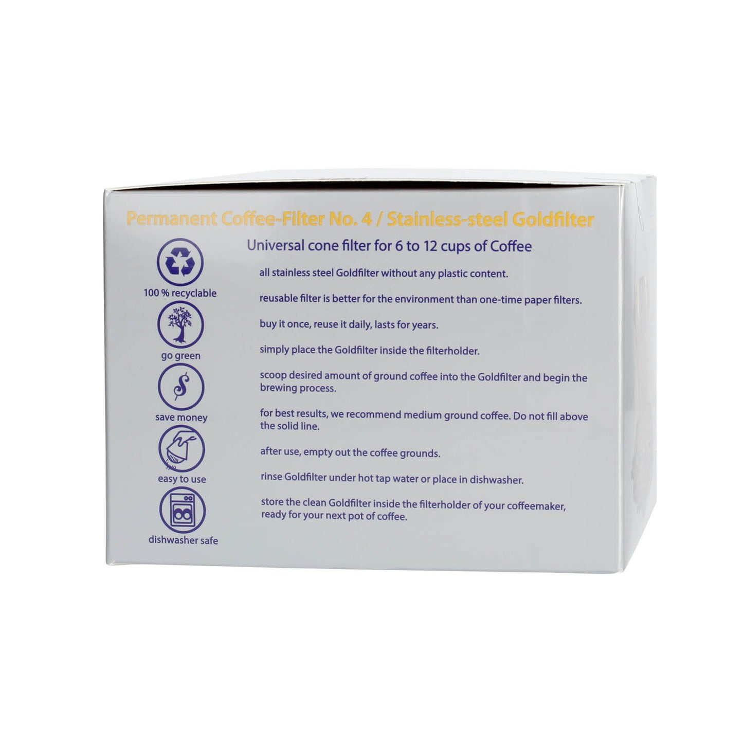 Moccamaster Gold Filter 1x4 – Premium Reusable Metal Coffee Filter