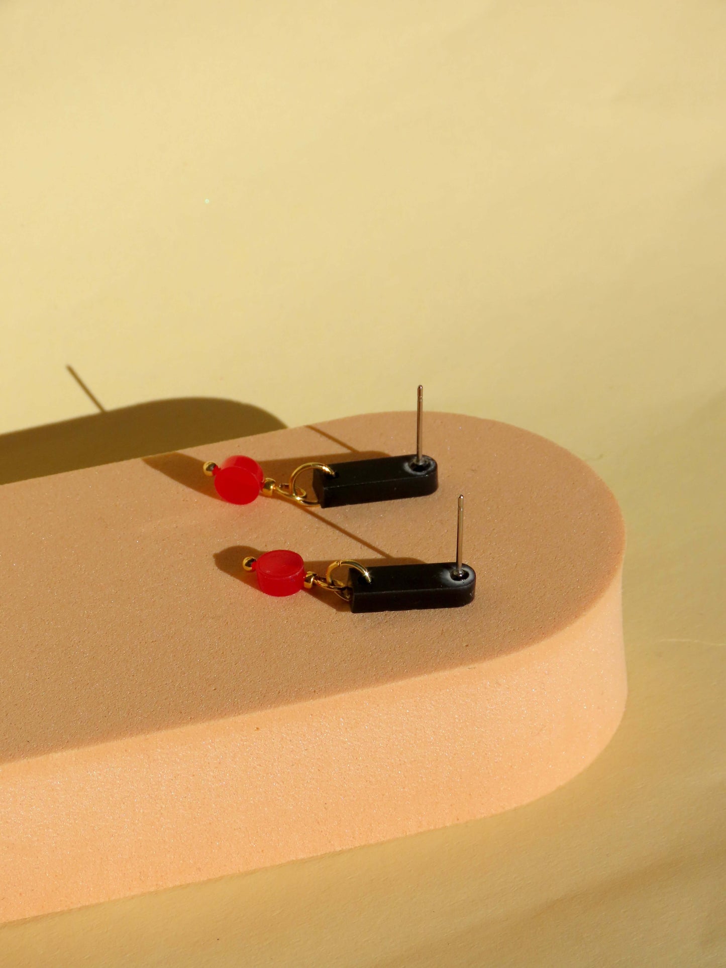 Black Red Paula Earrings