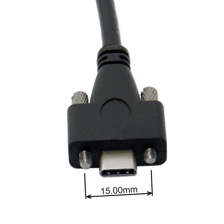 SYSTEM-S USB 3.1 snúra 3 m Type C karlkyns í 3.0 Type A karlkyns skrúfutengi í svörtu