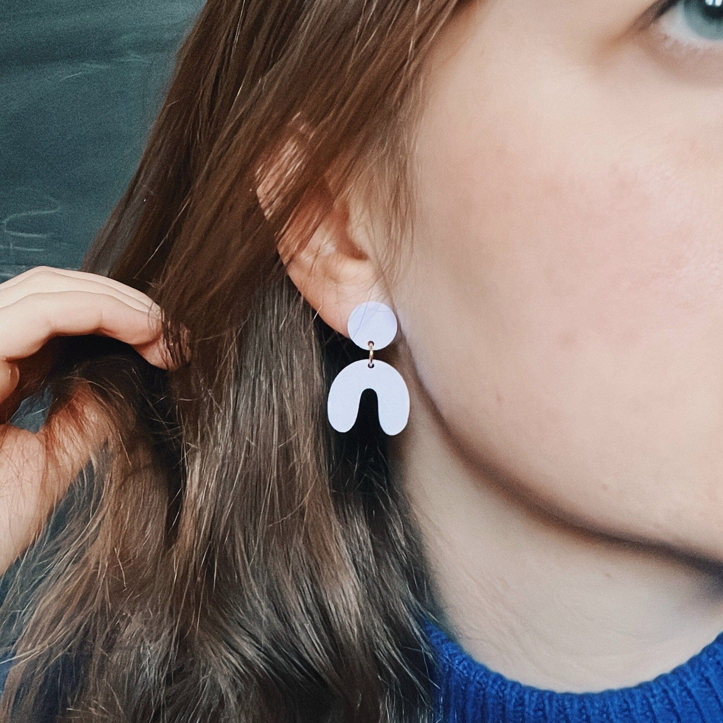 Pfirsisch Arch Bogen Ohrringe