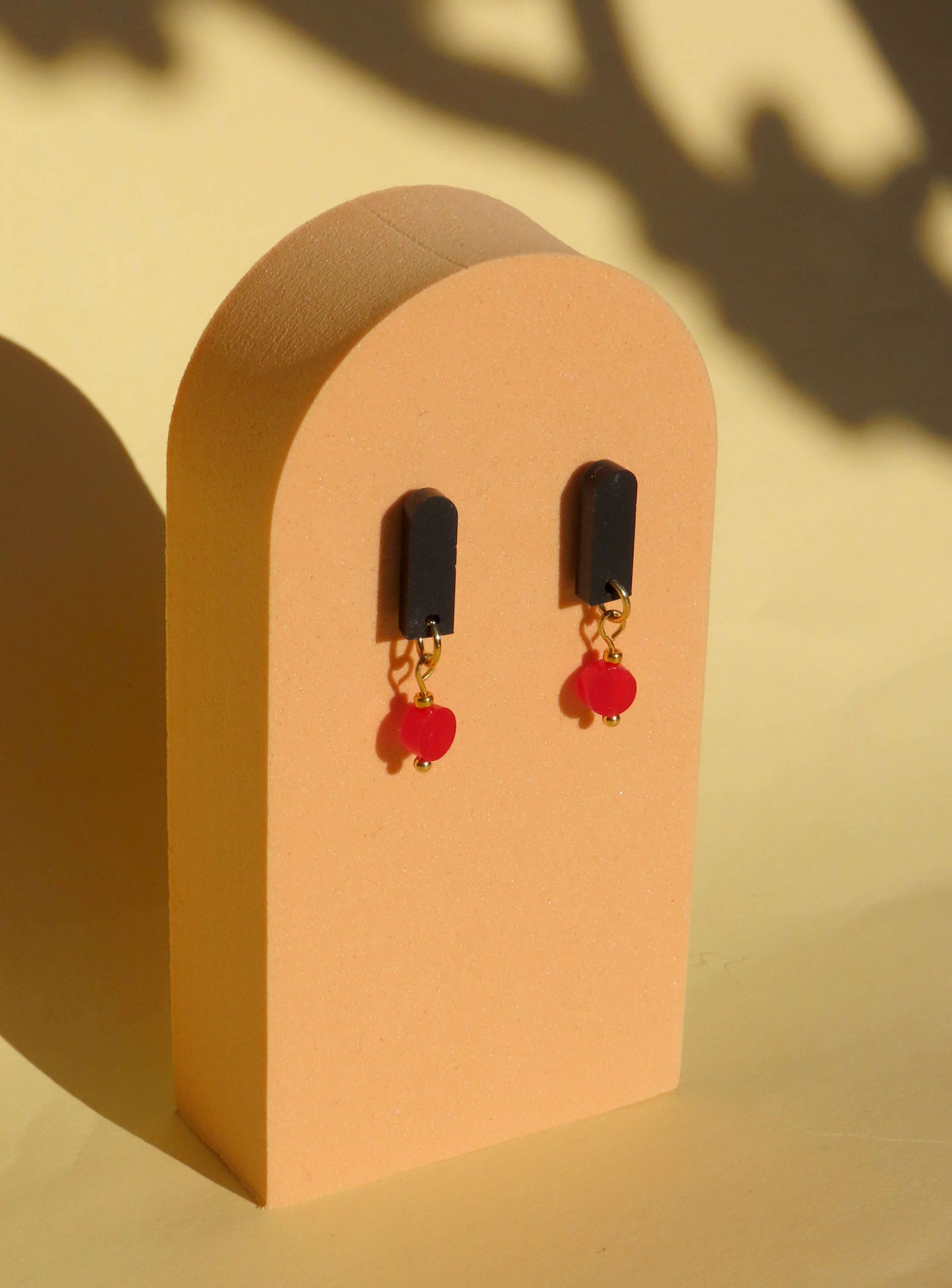 Black Red Paula Earrings