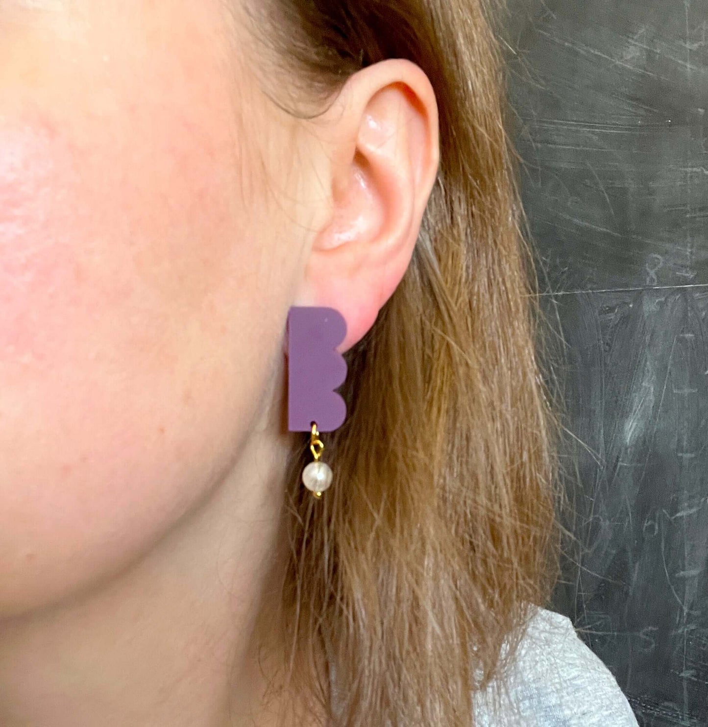 Plum Belle Acryl Ohrringe mit Edelstahlstecker