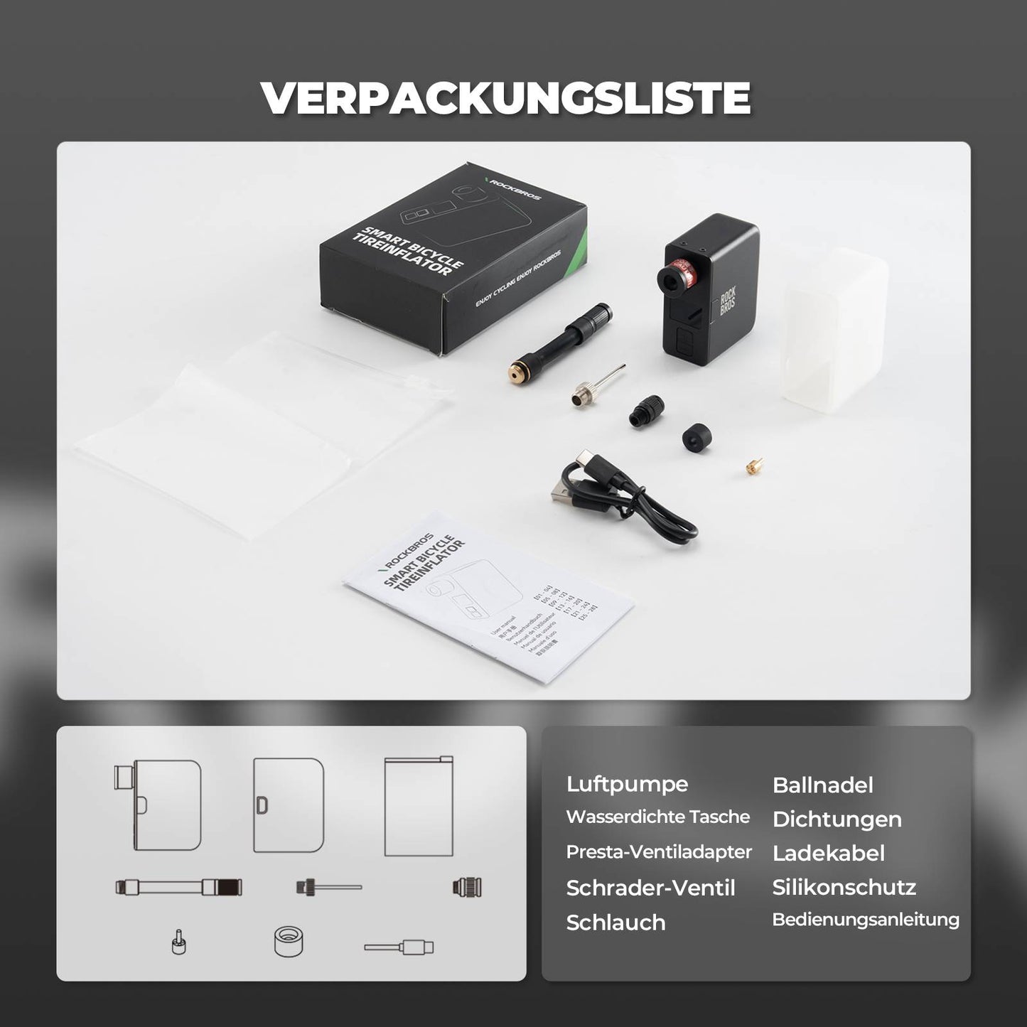 MINI rafmagnshjóladæla AS1 Pro