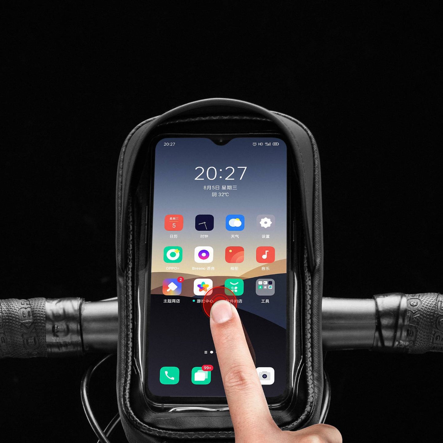 ROCKBROS Fahrrad Lenkertasche Handyhalterung mit TPU Touchscreen