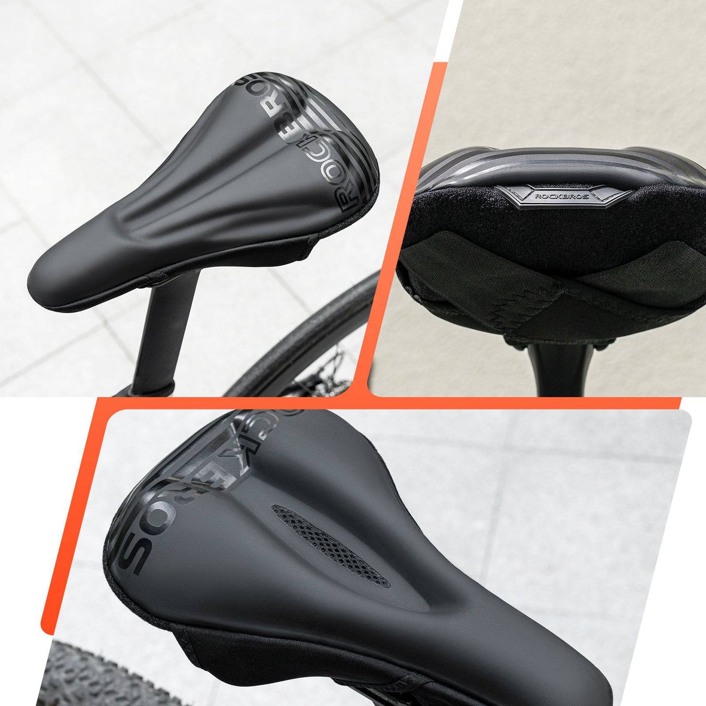 ROCKBROS Fahrrad Sattelbezug Gel Gepolsterter Weicher Fahrradsitz Bezug