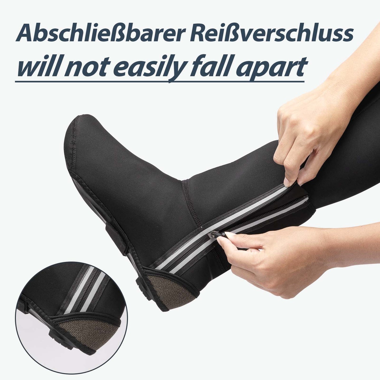 ROCKBROS Fahrrad Überschuhe Winter warm Überzieher für Radsport Schwarz