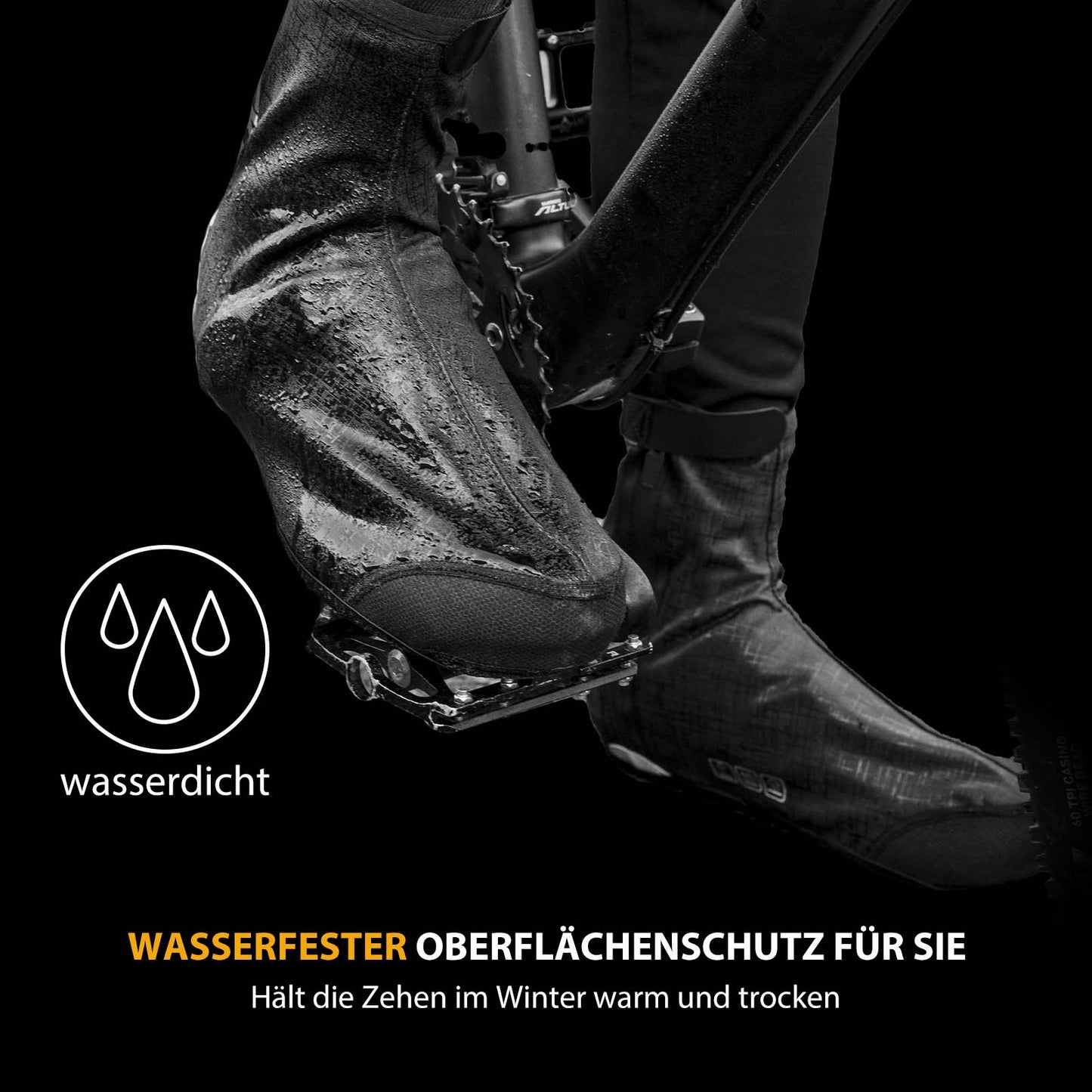 ROCKBROS Fahrrad Überzieher Windfest Wasserabweisend Überschuhe Rennrad MTB Schwarz