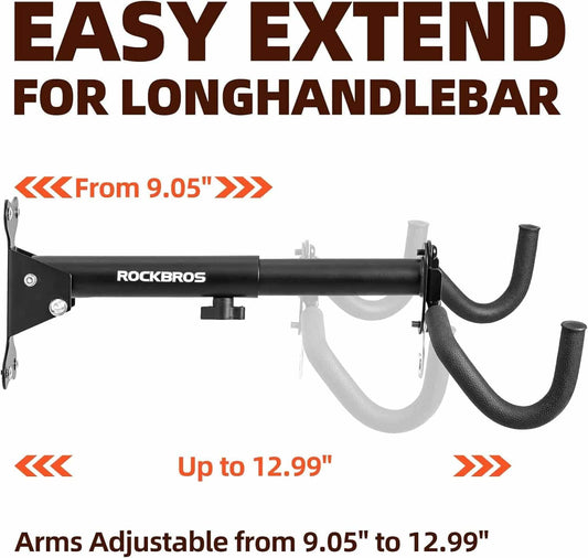 ROCKBROS Bicycle Wall Mount Robust Bicycle Holder Adjustable 15kg