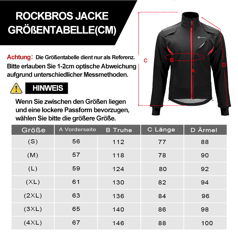 ROCKBROS Winter Jacket Men's Windproof Cycling Suit