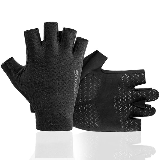 ROCKBROS Gel Patterned Non-Slip Half-Finger Riding Gloves