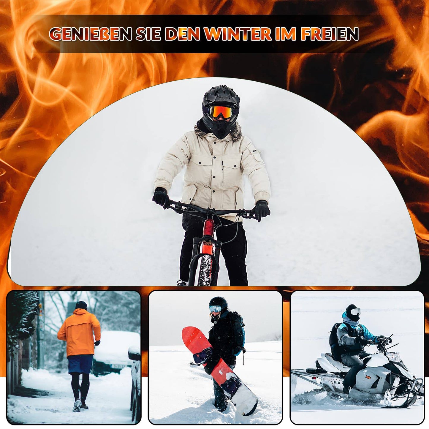 ROCKBROS Half Balaclava for Skiing and Cycling, Men and Women, Breathable