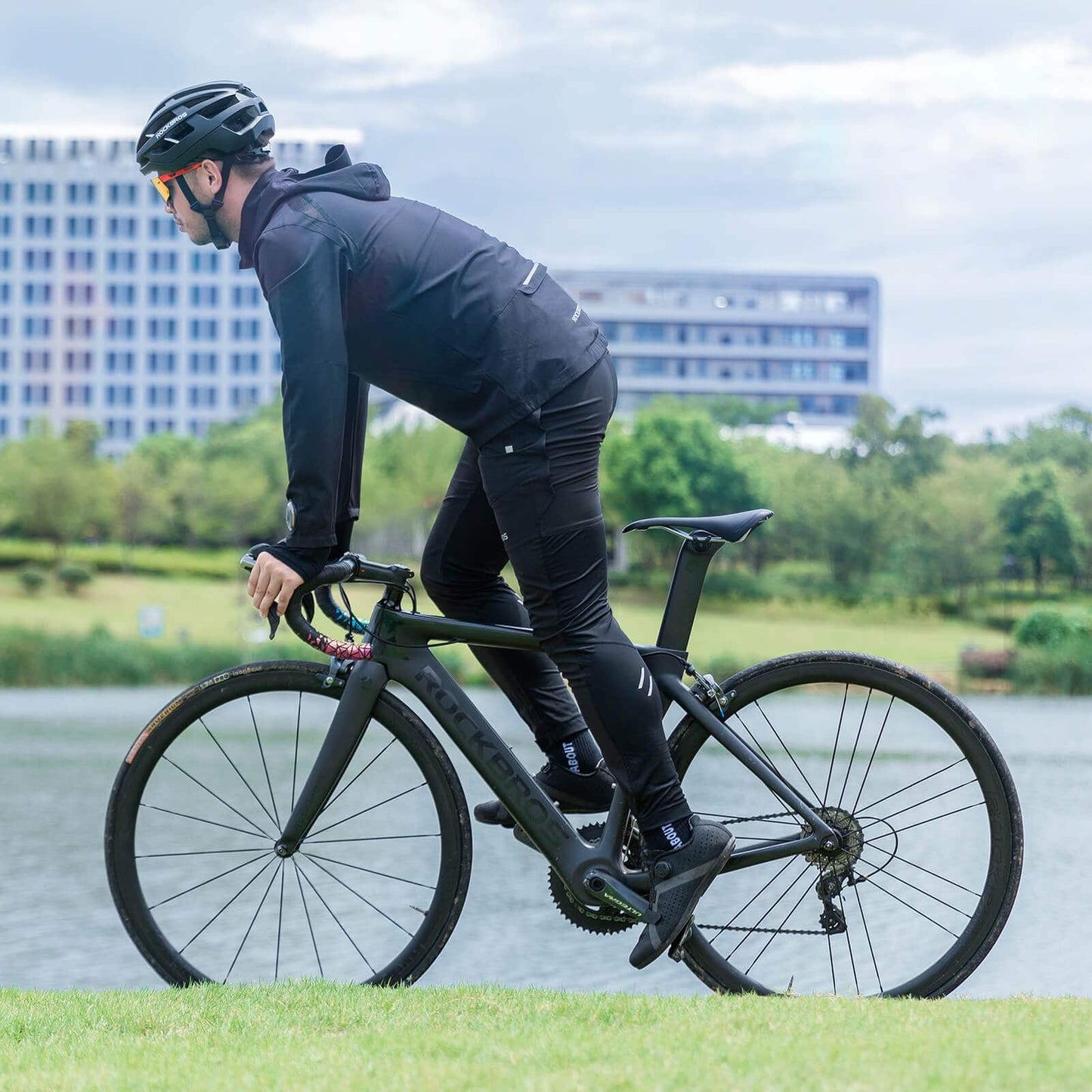 ROCKBROS hjólreiðabuxur fyrir karla með færanlegum, bólstruðum ermum