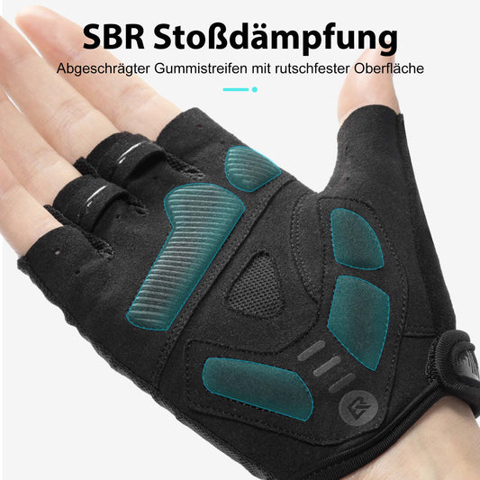 ROCKBROS Kurz Fahrradhandschuhe SBR Stoßdämpfend rutschfest Unisex