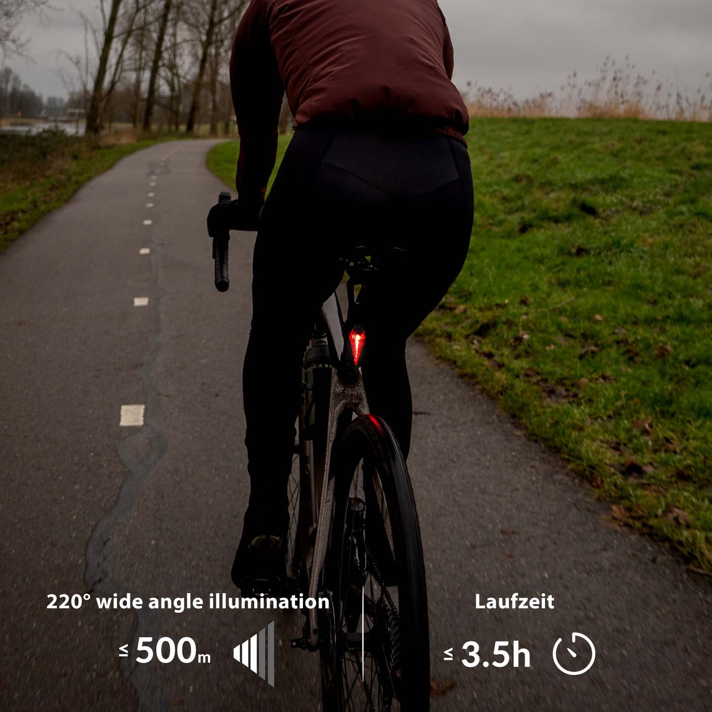 ROCKBROS LED hinten Fahrradlicht Aufladbarer IPX5 Wasserdicht