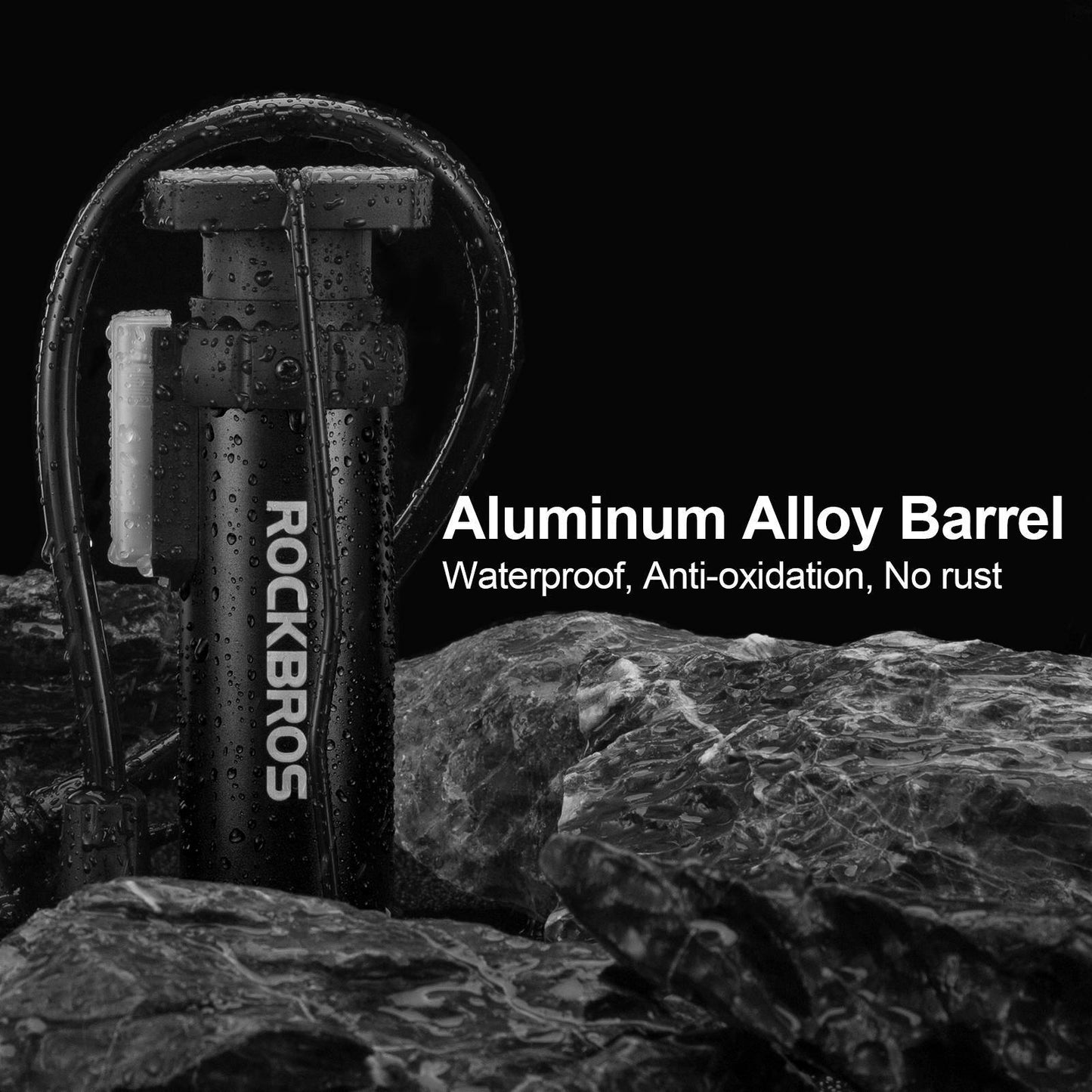 ROCKBROS Mini Portable Air Pump Foot Pump for all valves SV/AV