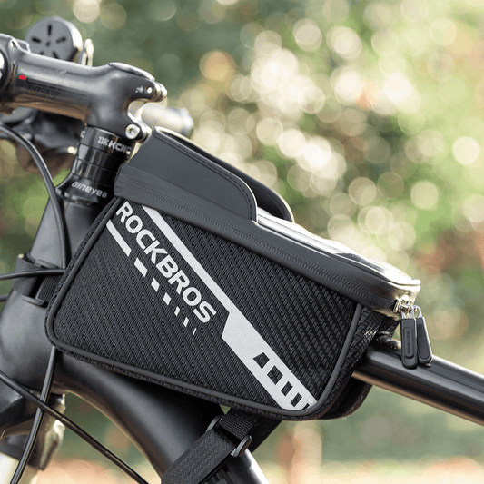 ROCKBROS Top Tube Bag with TPU Touchscreen, Side Pocket Design, 1L