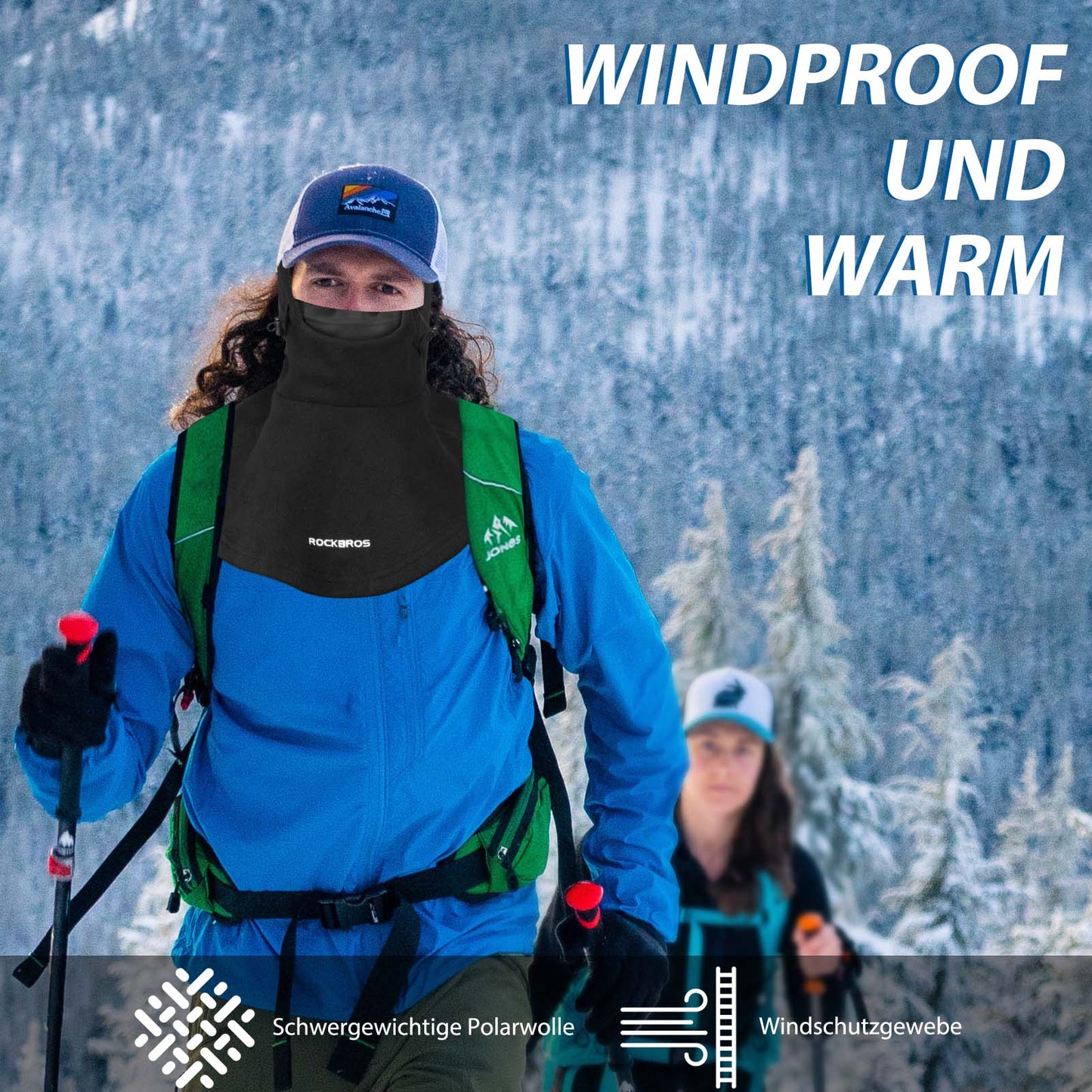 ROCKBROS Winter Balaclava - Warmer for Outdoor Sports